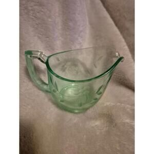 Vintage Uranium Glass creamer dish